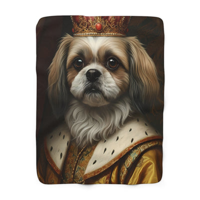 Shih Tzu Kings & Queens Royal Portrait Regal Throw Blanket | Premium Dog Prints | Tritan