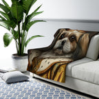 Shih Tzu Kings & Queens Royal Portrait Regal Throw Blanket | Premium Dog Prints | Tritan
