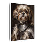 Shih Tzu Medieval Knight Portrait Canvas Wall Art, Regal Dog Painting, Shih Tzu Lover Gift, Stretched Canvas