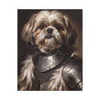Shih Tzu Medieval Knight canvas print by Tritan, front