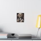 Shih Tzu Medieval Knight Portrait Canvas Wall Art, Regal Dog Painting, Shih Tzu Lover Gift, Stretched Canvas