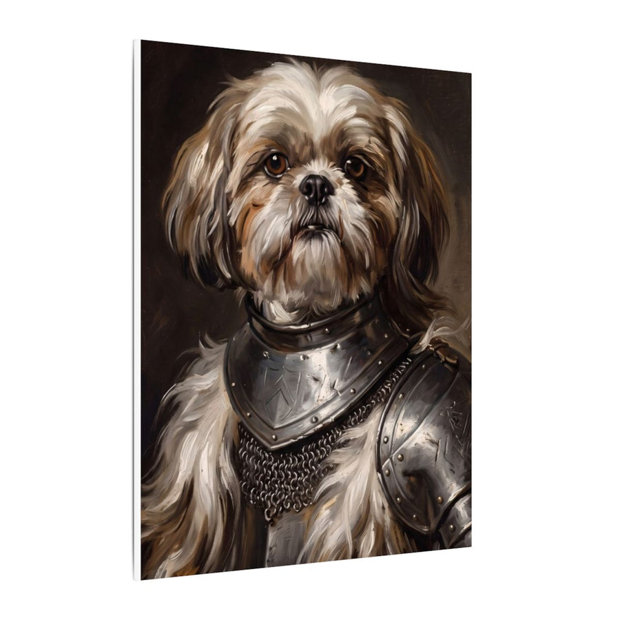 Shih Tzu Medieval Knight canvas print by Tritan, side