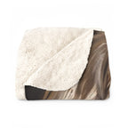 Shih Tzu Medieval Knight sherpa blanket by Tritan, folded