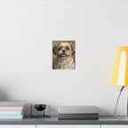 Shih Tzu Oil Painting Canvas Wall Art | Warm Dog Portrait | Pet Lover Gift | Stretched Canvas Decor for Shih Tzu Owners
