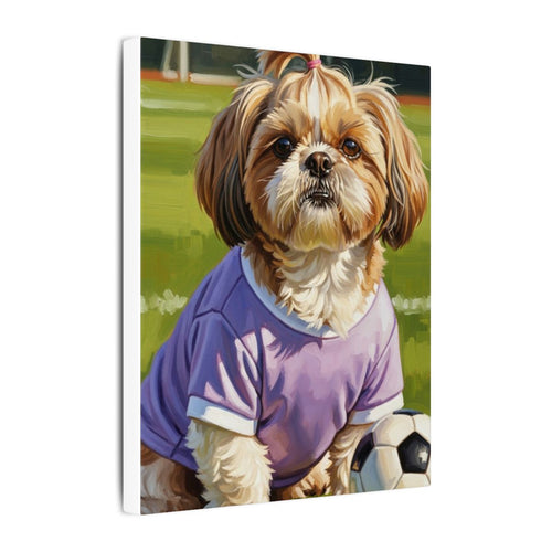 Gallery-wrapped canvas side profile showing the 0.75 inch depth
