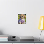 Shih Tzu Oil Painting Soccer Portrait Canvas Wall Art | Dog Lover Gift | Pet Decor | Sports Fan Art