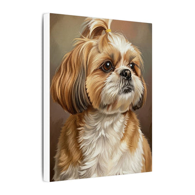 Shih Tzu Oil Portrait Canvas - Regal Dog Wall Art Decor for Shih Tzu Lovers | distinctive Pet Gift