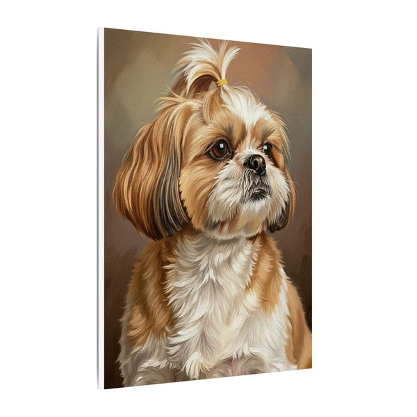 Shih Tzu Oil Portrait Canvas - Regal Dog Wall Art Decor for Shih Tzu Lovers | distinctive Pet Gift