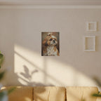 Shih Tzu Oil Portrait Canvas - Regal Dog Wall Art Decor for Shih Tzu Lovers | distinctive Pet Gift