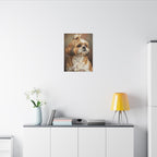 Shih Tzu Oil Portrait Canvas - Regal Dog Wall Art Decor for Shih Tzu Lovers | distinctive Pet Gift