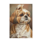 Shih Tzu Oil Portrait canvas print by Tritan, front