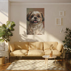 Shih Tzu Oil Portrait canvas print by Tritan, sofa wall