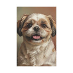 Shih Tzu Oil Portrait canvas print by Tritan, front