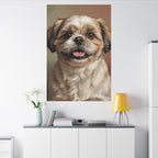 Shih Tzu Oil Portrait canvas print by Tritan, desk wall