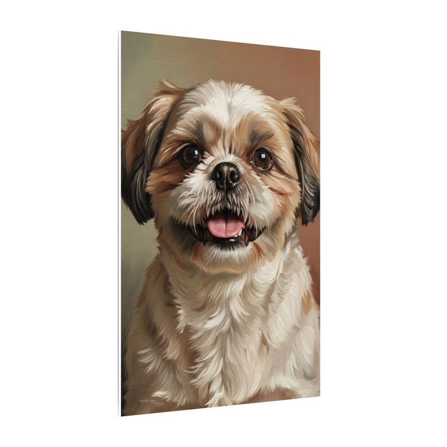 Shih Tzu Oil Portrait canvas print by Tritan, side