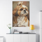 Shih Tzu Oil Portrait canvas print by Tritan, desk wall