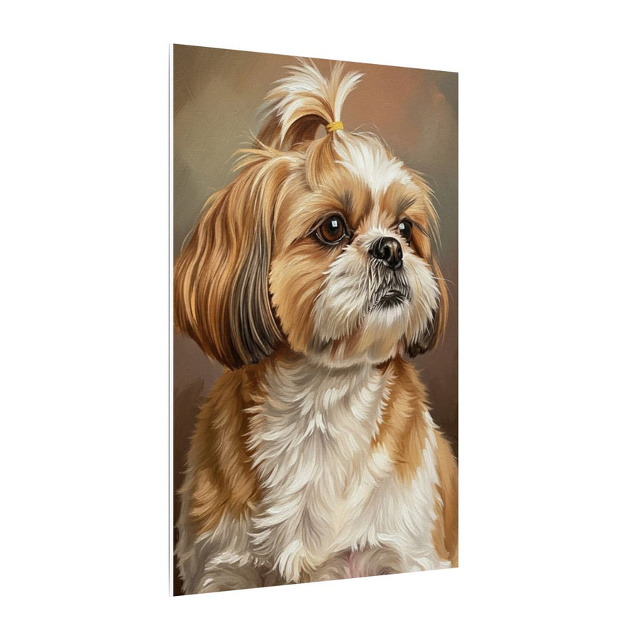 Shih Tzu Oil Portrait canvas print by Tritan, side