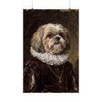 Shih Tzu Renaissance Royal matte poster print by Tritan, front
