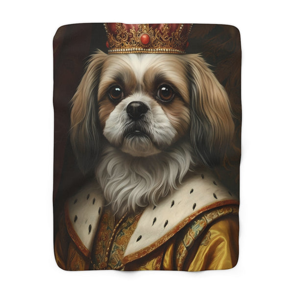 Shih Tzu Renaissance Royal Portrait Regal Throw Blanket | Premium Dog Prints | Tritan