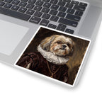 Shih Tzu Renaissance Royal vinyl sticker by Tritan, on a laptop