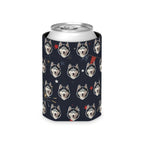 Siberian Husky America 250 Can Cooler, Patriotic Dog Art Drink Insulator, America 250 Gift, USA Pride Accessory