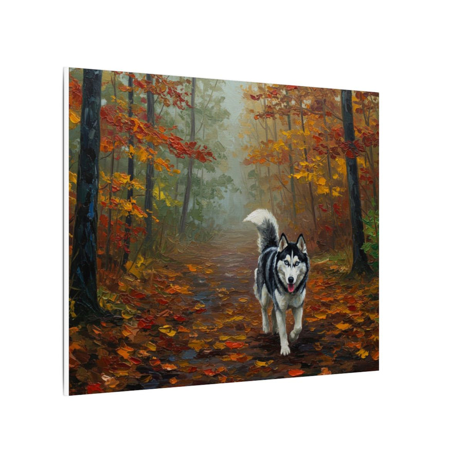 Siberian Husky Acrylic canvas print by Tritan, side