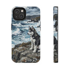 Siberian Husky Acrylic tough phone case by Tritan, front and side