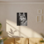 Siberian Husky Charcoal canvas print by Tritan, sofa wall