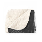 Siberian Husky Charcoal sherpa blanket by Tritan, folded
