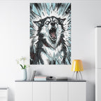 Siberian Husky Comic Pop Art canvas print by Tritan, desk wall