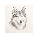 Siberian Husky Graphite vinyl sticker by Tritan, front