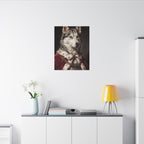 Siberian Husky Kings & Queens canvas print by Tritan, desk wall