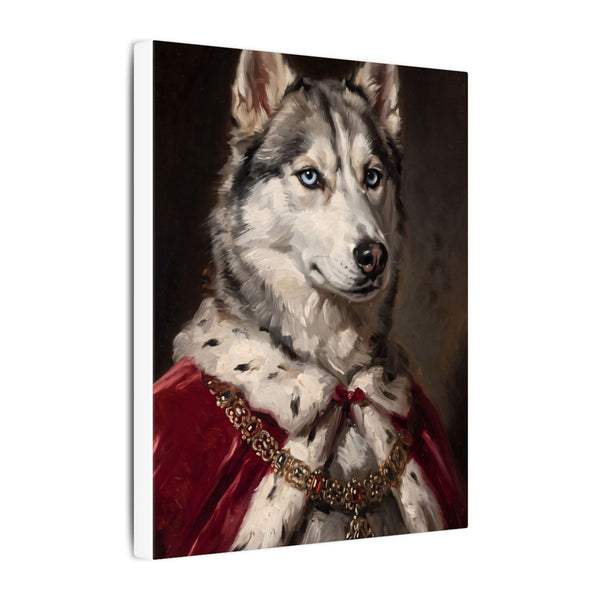 Siberian Husky Kings & Queens Royal Portrait Canvas Wall Art, Regal Dog Painting, Siberian Husky Lover Gift, Stretched Canvas