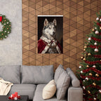 Siberian Husky Kings & Queens matte poster print by Tritan, framed on wall