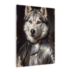 Siberian Husky Medieval Knight canvas print by Tritan, side