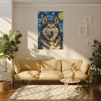 Siberian Husky Post-Impressionist canvas print by Tritan, sofa wall