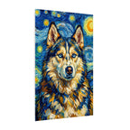 Siberian Husky Post-Impressionist canvas print by Tritan, side