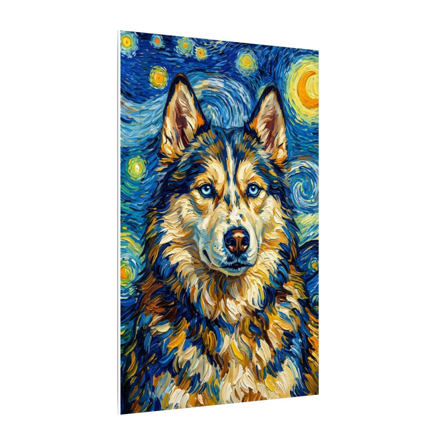 Siberian Husky Post-Impressionist canvas print by Tritan, side
