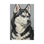 Siberian Husky Oil Portrait canvas print by Tritan, front