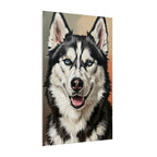 Siberian Husky Oil Portrait canvas print by Tritan, side