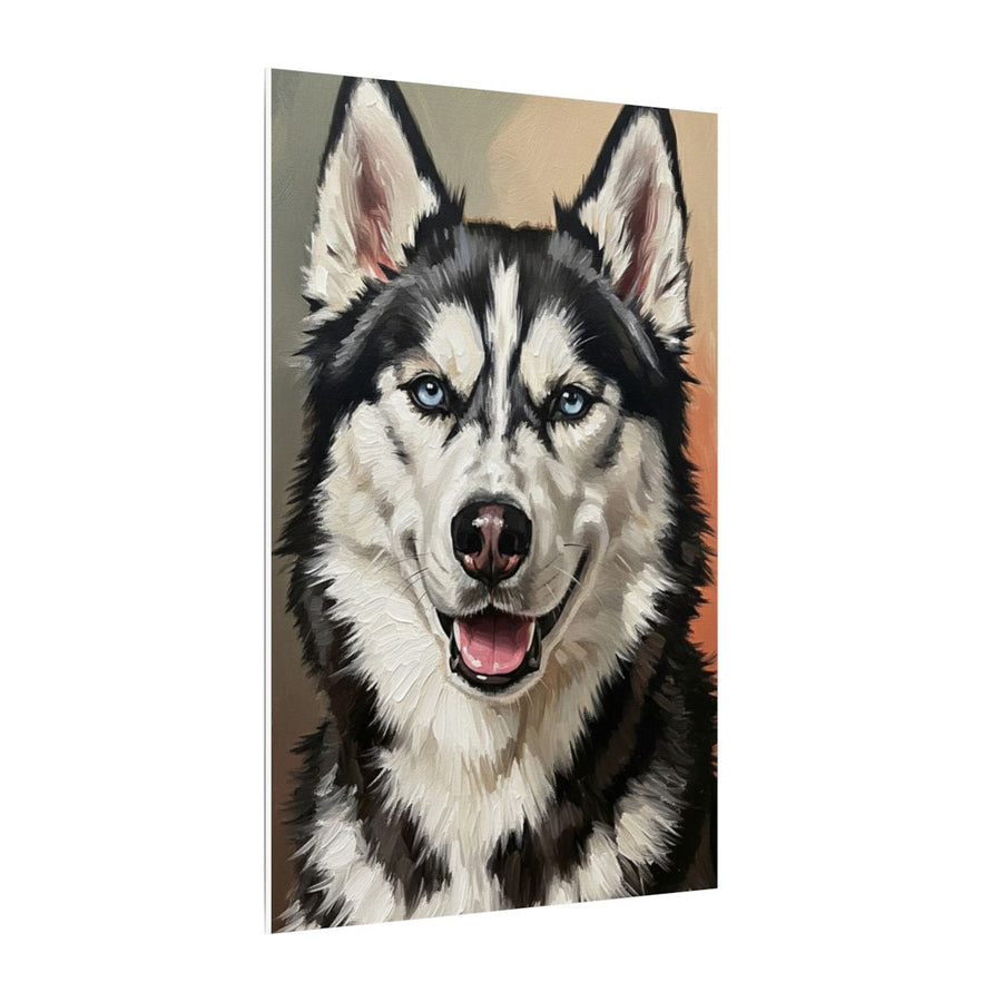 Siberian Husky Oil Portrait canvas print by Tritan, side