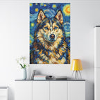 Siberian Husky Post-Impressionist canvas print by Tritan, desk wall