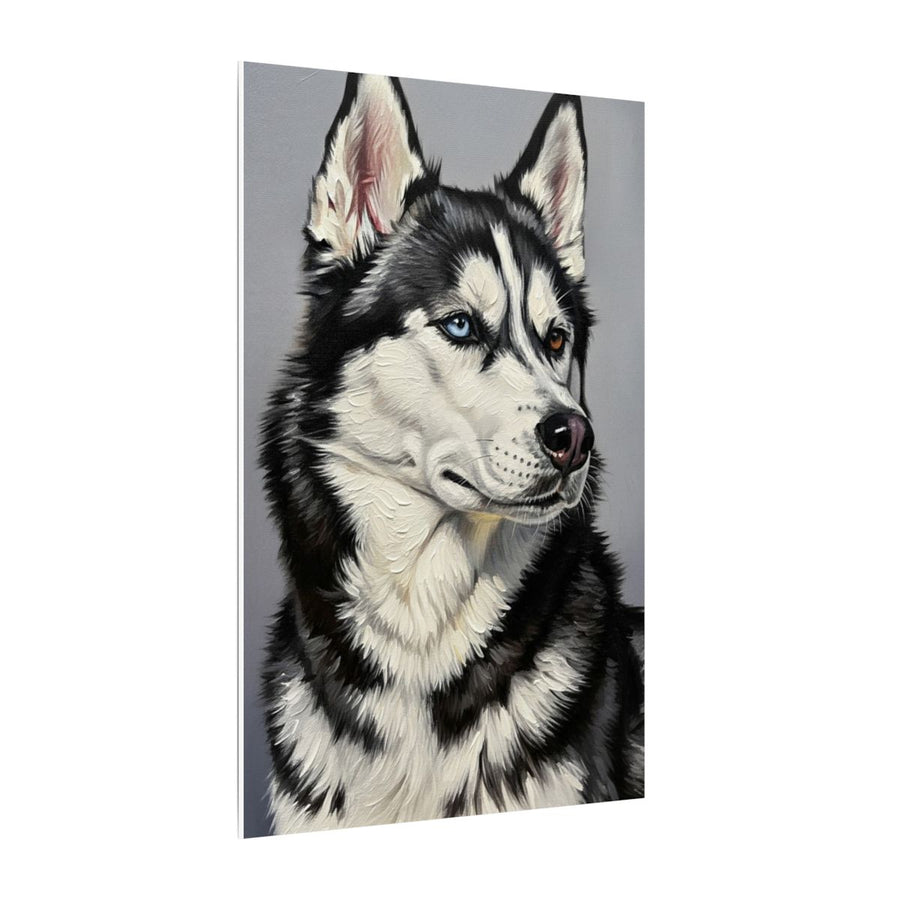 Siberian Husky Oil Portrait canvas print by Tritan, side
