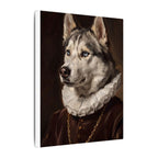 Siberian Husky Renaissance Royal Portrait Canvas Wall Art, Regal Dog Painting, Siberian Husky Lover Gift, Stretched Canvas
