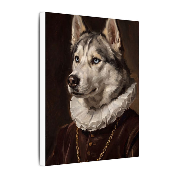 Siberian Husky Renaissance Royal Portrait Canvas Wall Art, Regal Dog Painting, Siberian Husky Lover Gift, Stretched Canvas