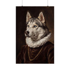 Siberian Husky Renaissance Royal matte poster print by Tritan, front