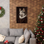 Siberian Husky Renaissance Royal matte poster print by Tritan, framed on wall