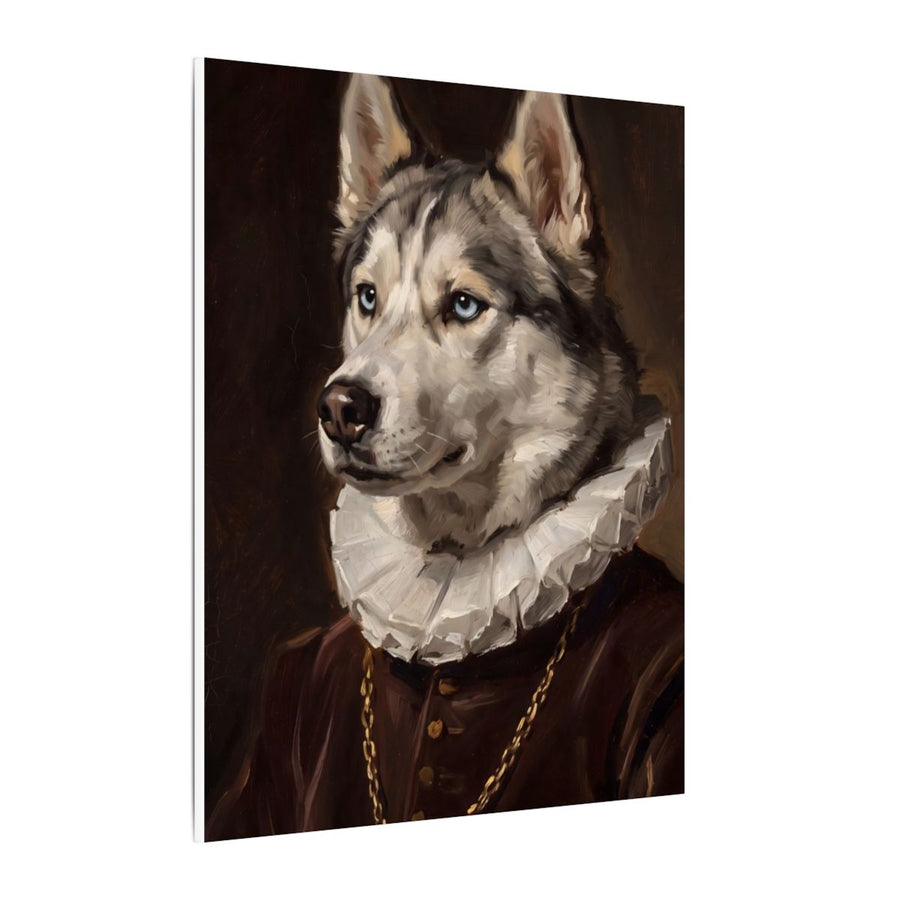 Siberian Husky Renaissance Royal canvas print by Tritan, side
