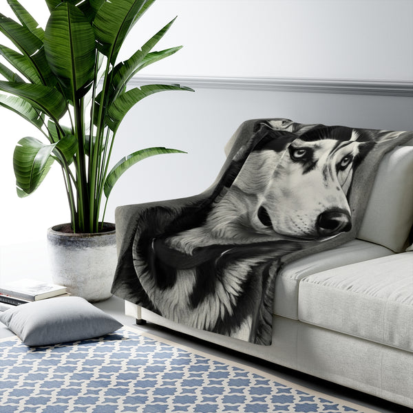 Siberian Husky Throw Blanket | Premium Dog Prints | Tritan — Lifestyle View