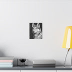 Siberian Husky Wall Art, Charcoal Dog Portrait Canvas Print, Pet Lover Gift, Husky Mom Dad Decor, Dog Art Print, Ready to Hang